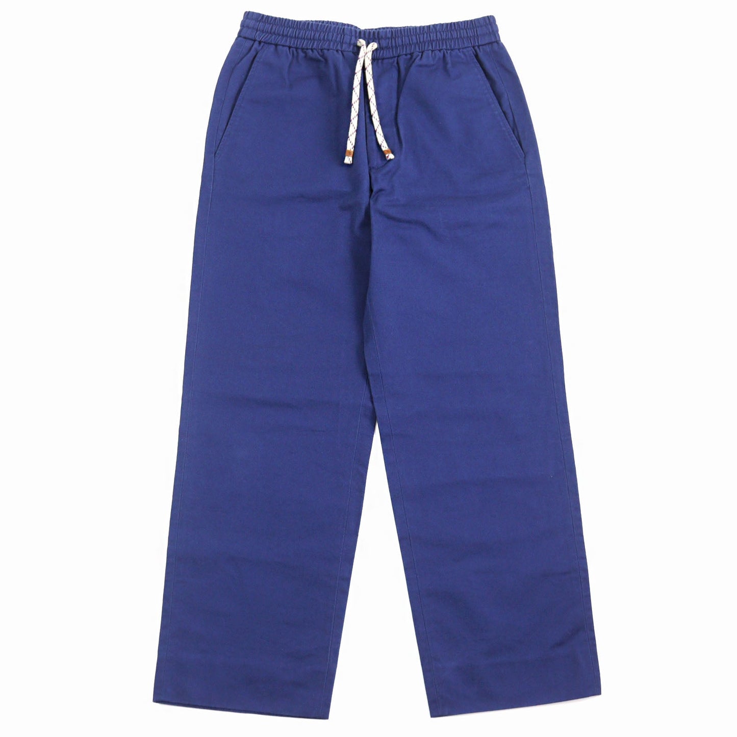 GUCCI Pants 694110 Main: 100% cotton, Leather part: Cowhide Blue white mens 46 Used