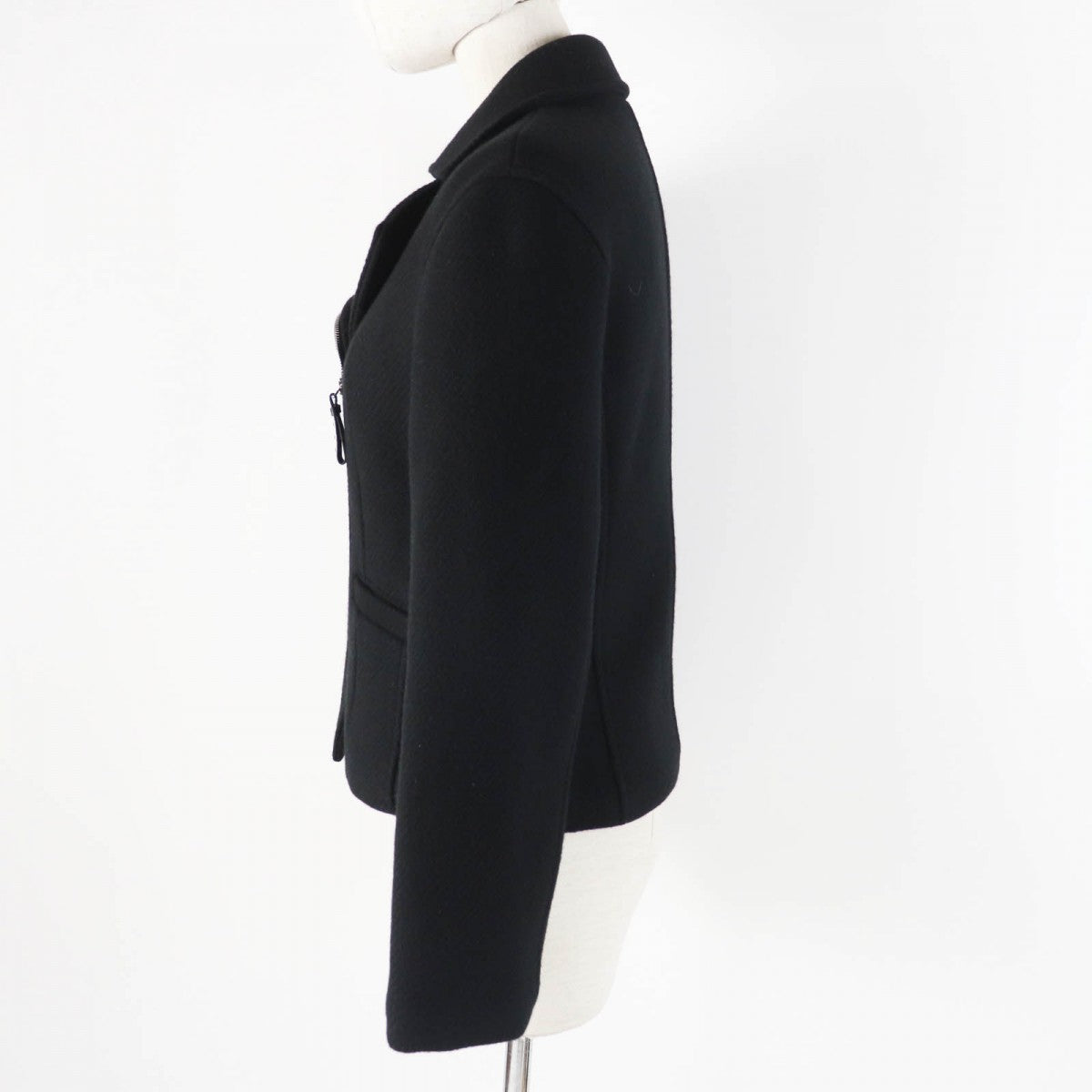 HERMES Jacket 3H0208DW Outer: 100% cashmere, Leather: Sheepskin, Filling: 55% cashmere, Filling: 45% polyester, Lining: 100% polyester black Women 34 Used