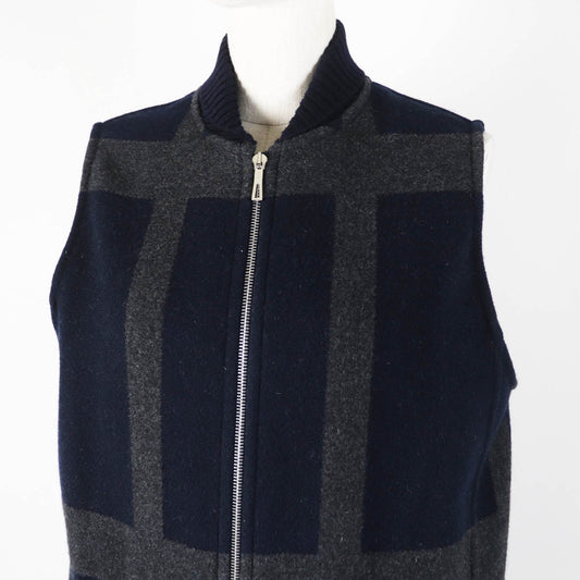 HERMES Best Main: 98% cashmere, Main: 1% nylon, Main: 1% polyurethane, Part: 92% cashmere, Part: 6% nylon Navy gray Varsity Women 34 Used