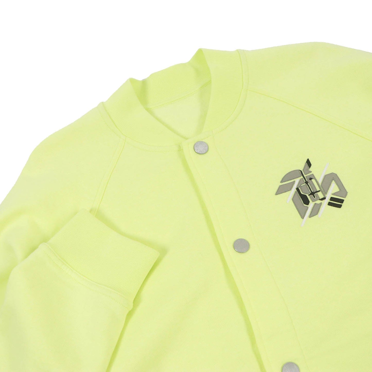 HERMES Blouson Main: 100% cotton, Part: 90% cotton, Part: 10% polyurethane, Leather part: sheepskin Light green Chevaux en Symetrie mens Used