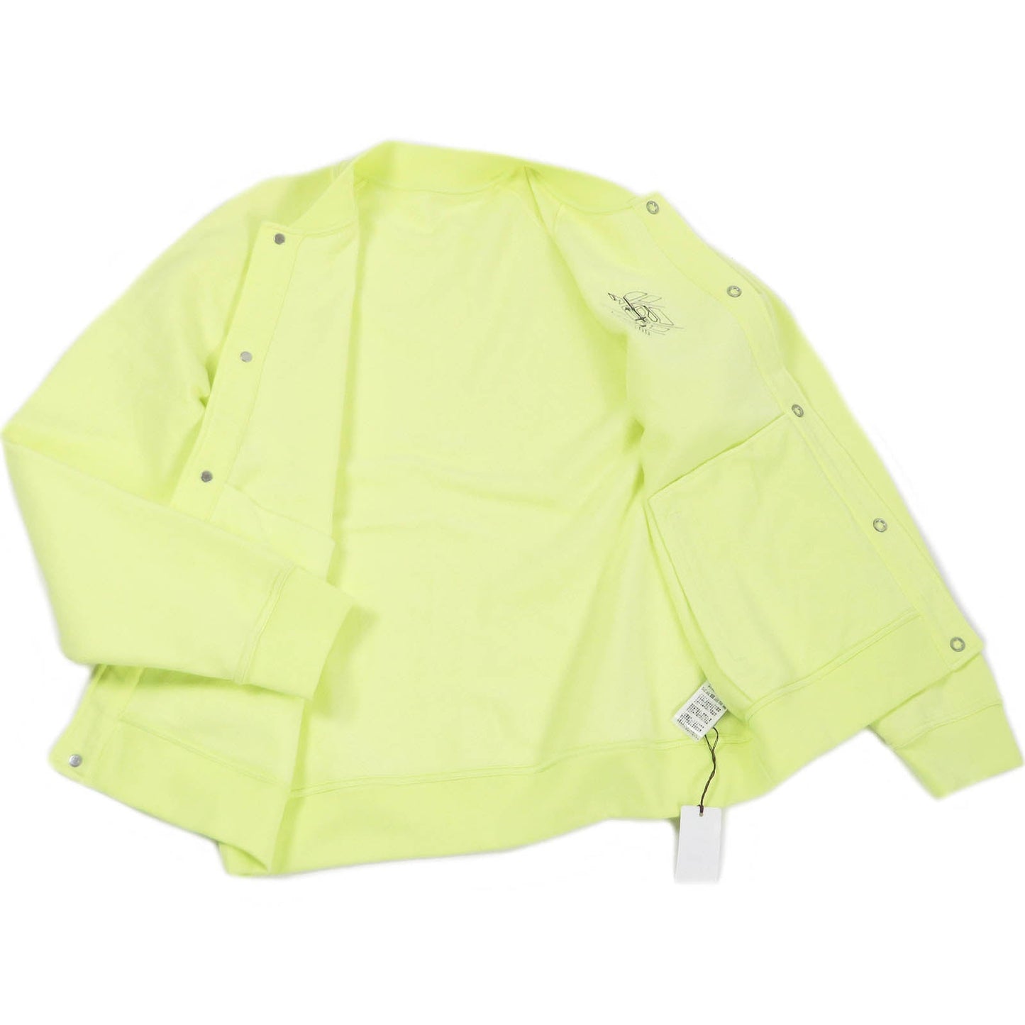 HERMES Blouson Main: 100% cotton, Part: 90% cotton, Part: 10% polyurethane, Leather part: sheepskin Light green Chevaux en Symetrie mens Used