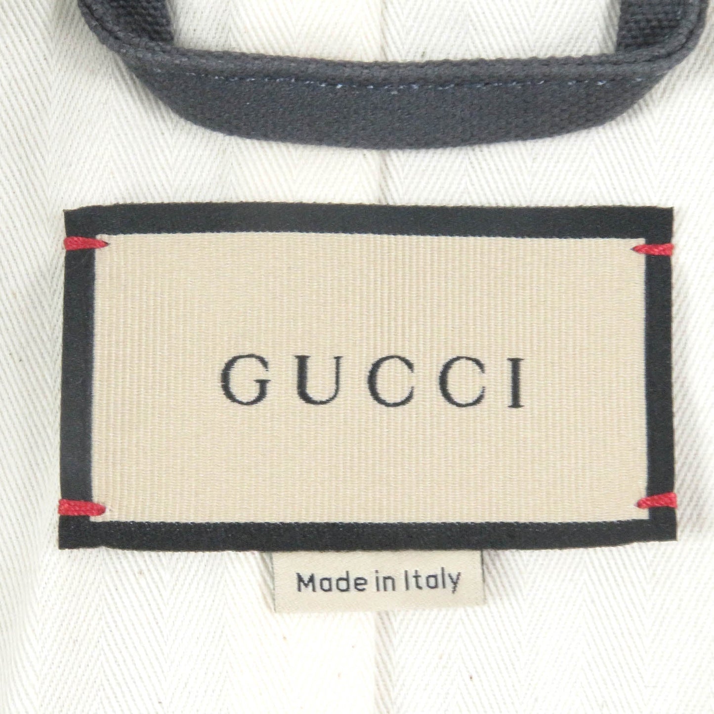 GUCCI Blouson 742855 Main: 100% cotton, Part: 70% cotton, Part: 30% polyester, Sleeve lining: 100% rayon Charcoal type Cotton Canvas GG Supreme Jacket mens 50 Used