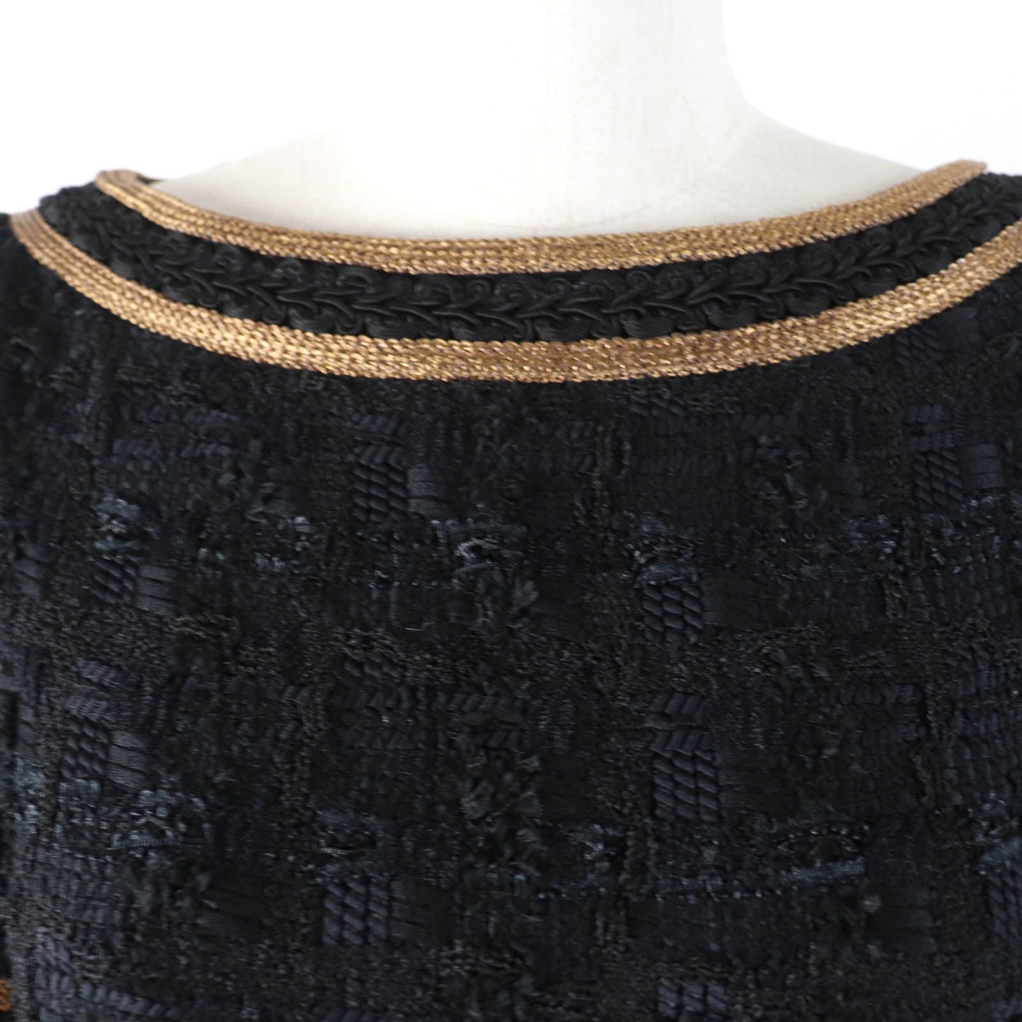 GUCCI one piece 572364 Main: 32% polyester, 27% nylon, 24% cotton, 16% acrylic, 1% polyurethane Black gold Women 36 Used