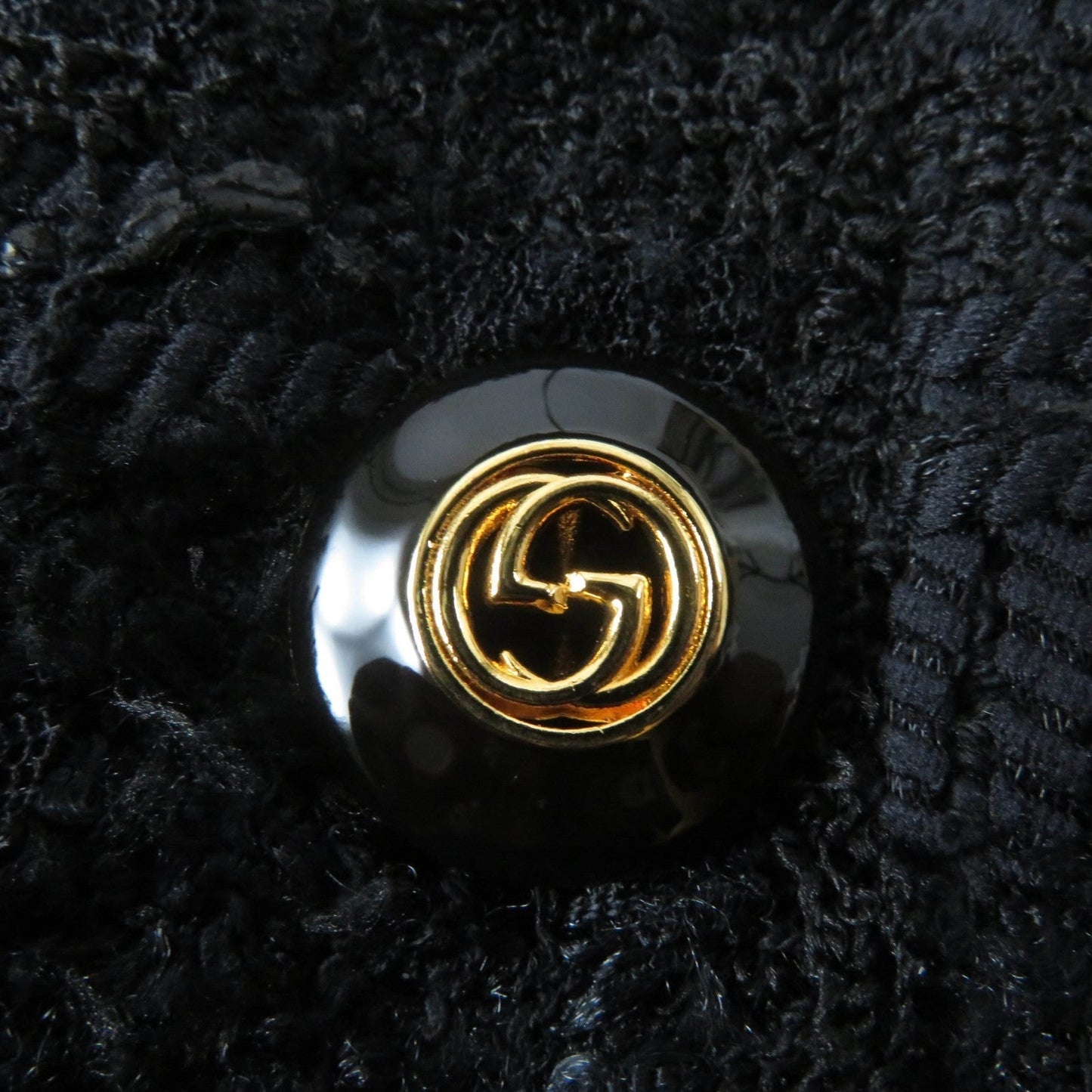 GUCCI one piece 572364 Main: 32% polyester, 27% nylon, 24% cotton, 16% acrylic, 1% polyurethane Black gold Women 36 Used