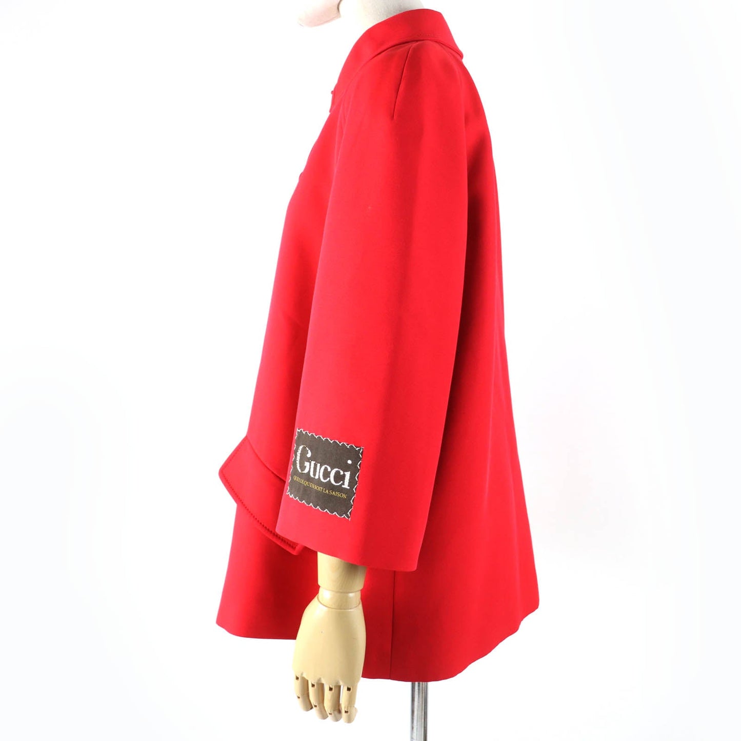 GUCCI Jacket 619359 Main: 54% silk, Main: 46% wool, Part: 100% polyester, Lining: 100% rayon Red Women 40 Used