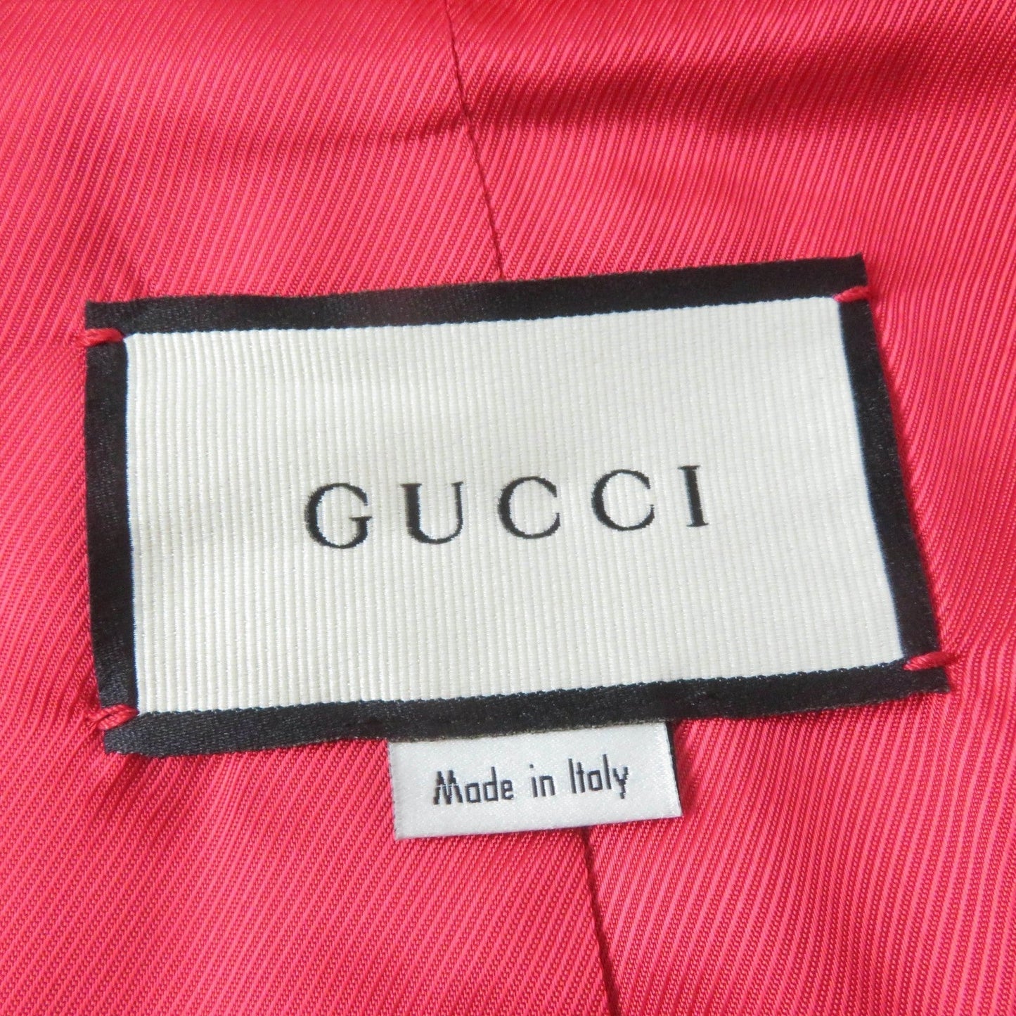 GUCCI Jacket 619359 Main: 54% silk, Main: 46% wool, Part: 100% polyester, Lining: 100% rayon Red Women 40 Used