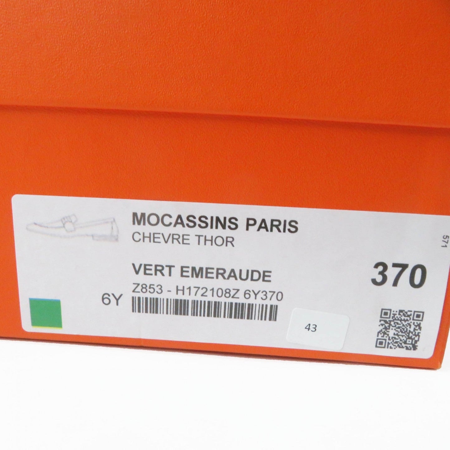 HERMES loafers Main: Leather green moccasins paris Women 37 Used