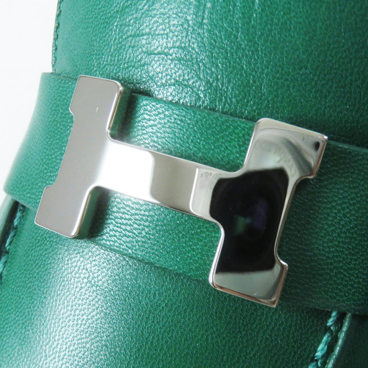 HERMES loafers Main: Leather green moccasins paris Women 37 Used
