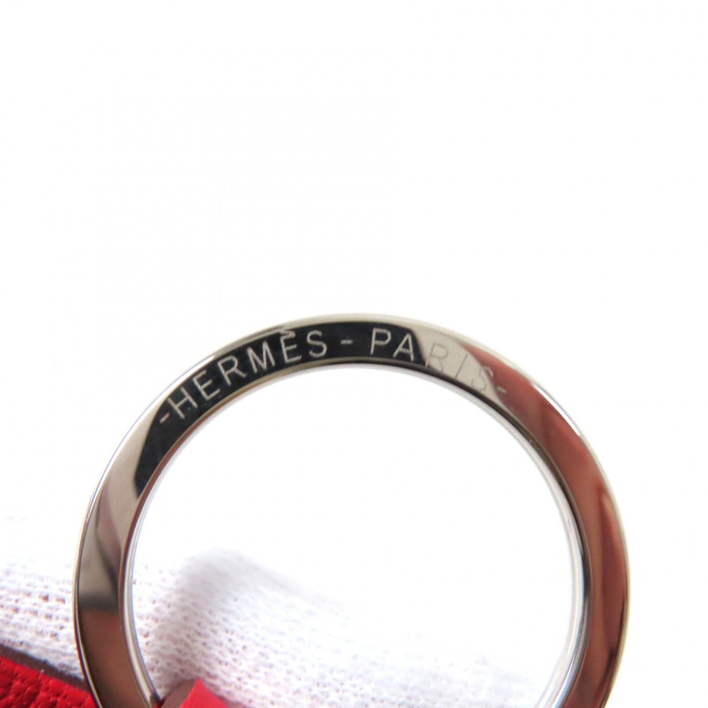 HERMES Bag charm Main: Leather Part: Gold Plated Red Women Used