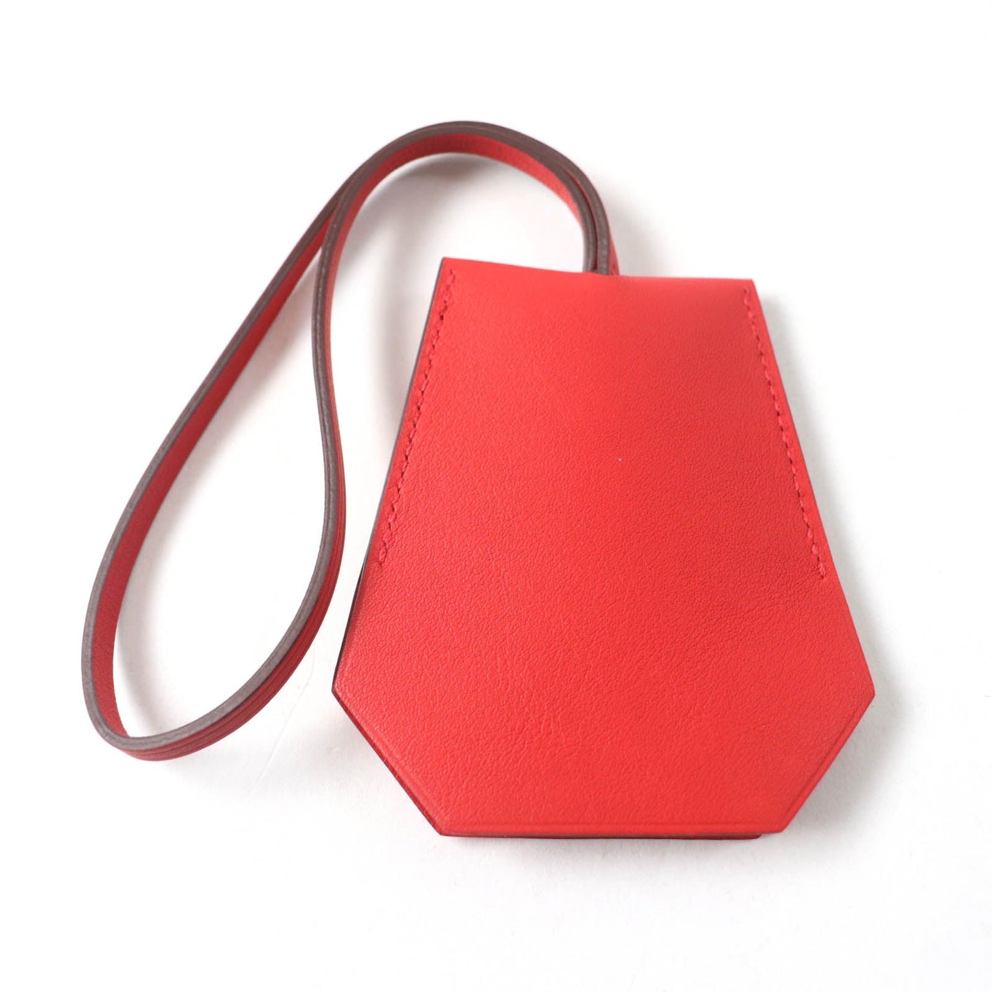 HERMES Bag charm Main: Leather Part: Gold Plated Red Women Used