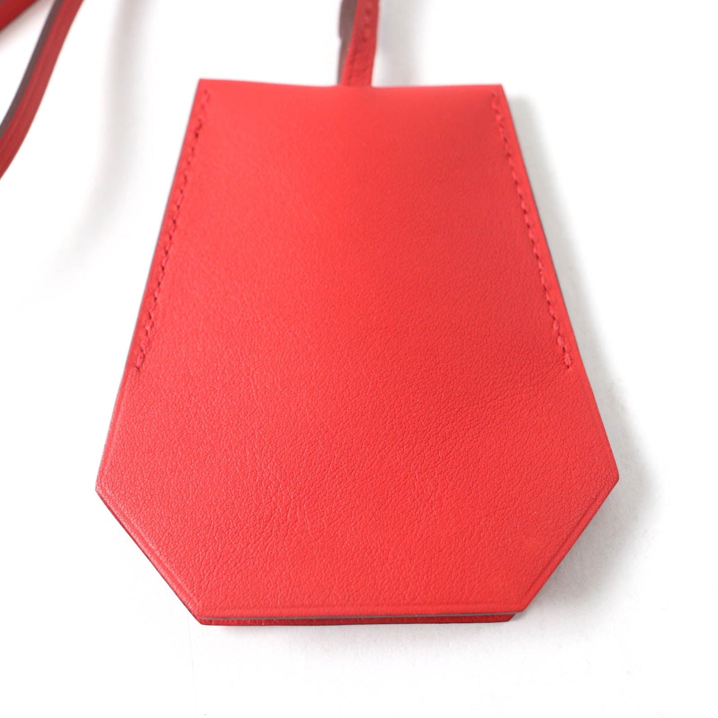 HERMES Bag charm Main: Leather Part: Gold Plated Red Women Used
