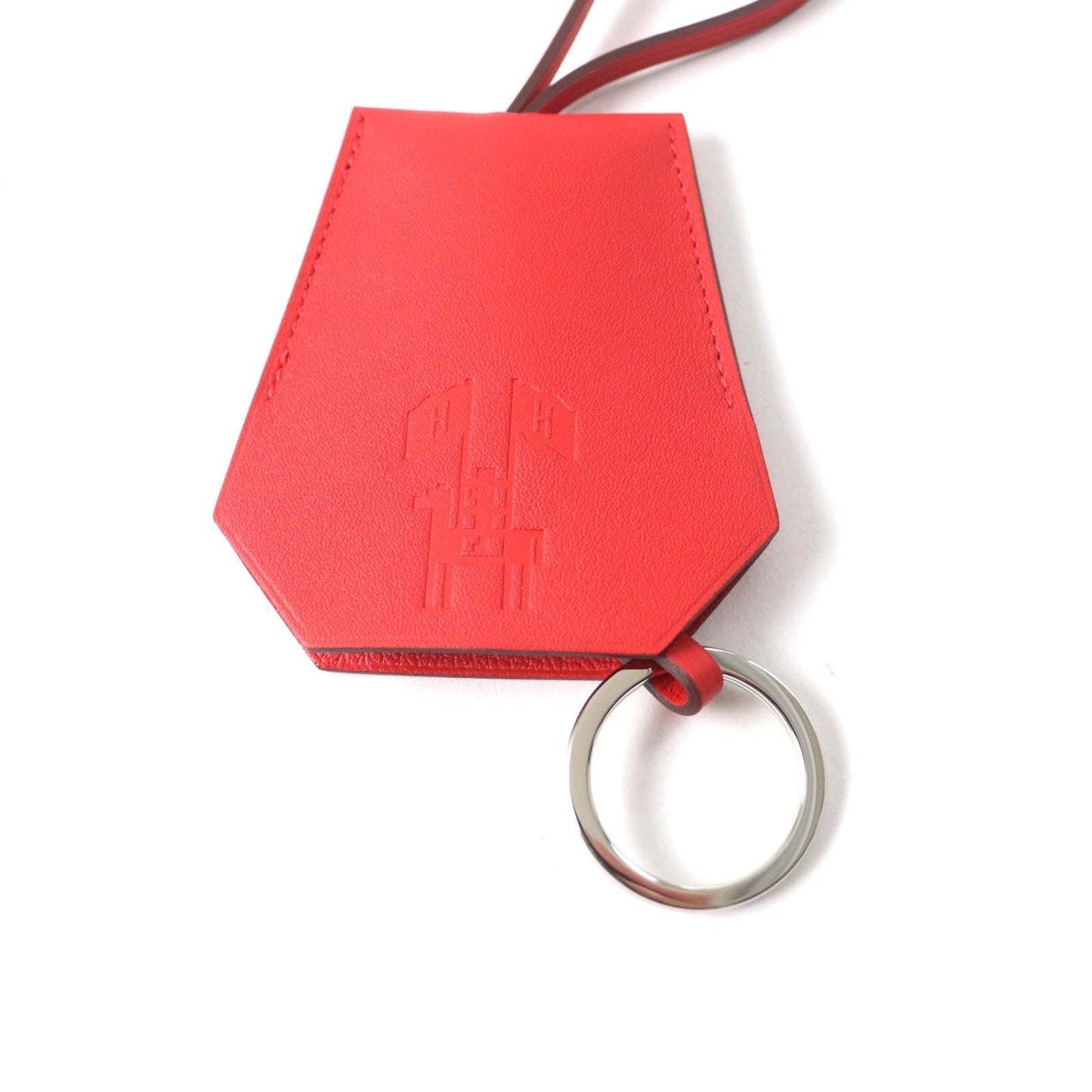 HERMES Bag charm Main: Leather Part: Gold Plated Red Women Used