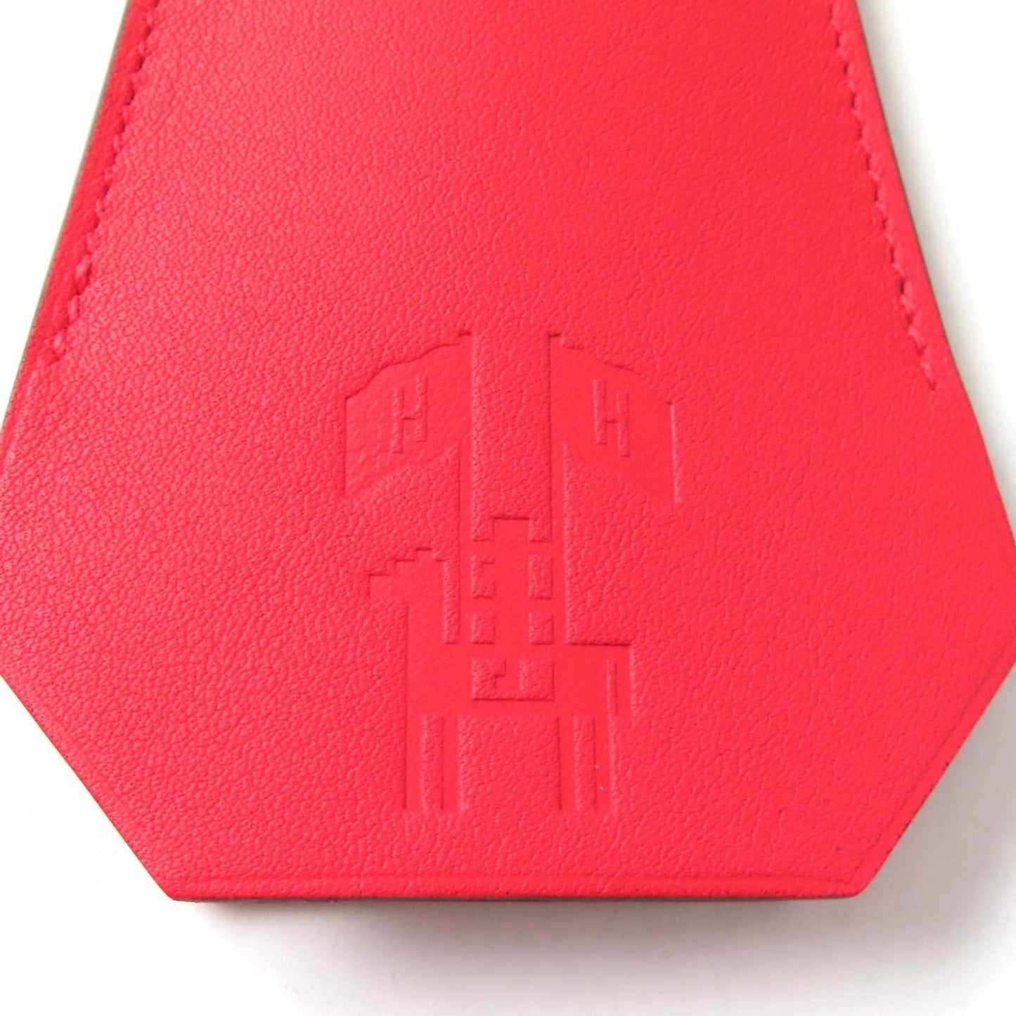 HERMES Bag charm Main: Leather Part: Gold Plated Red Women Used