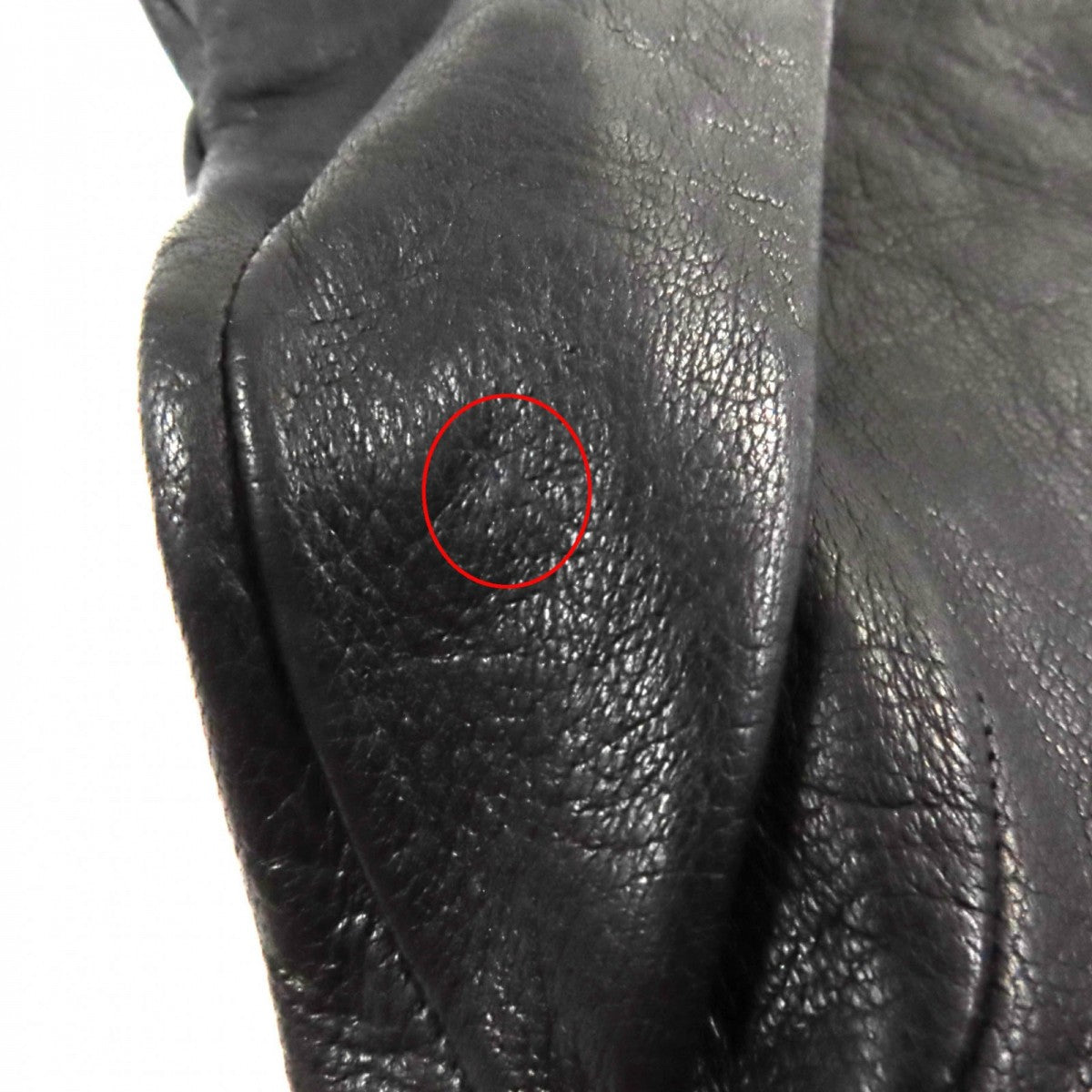 GUCCI gloves leather black 7.5