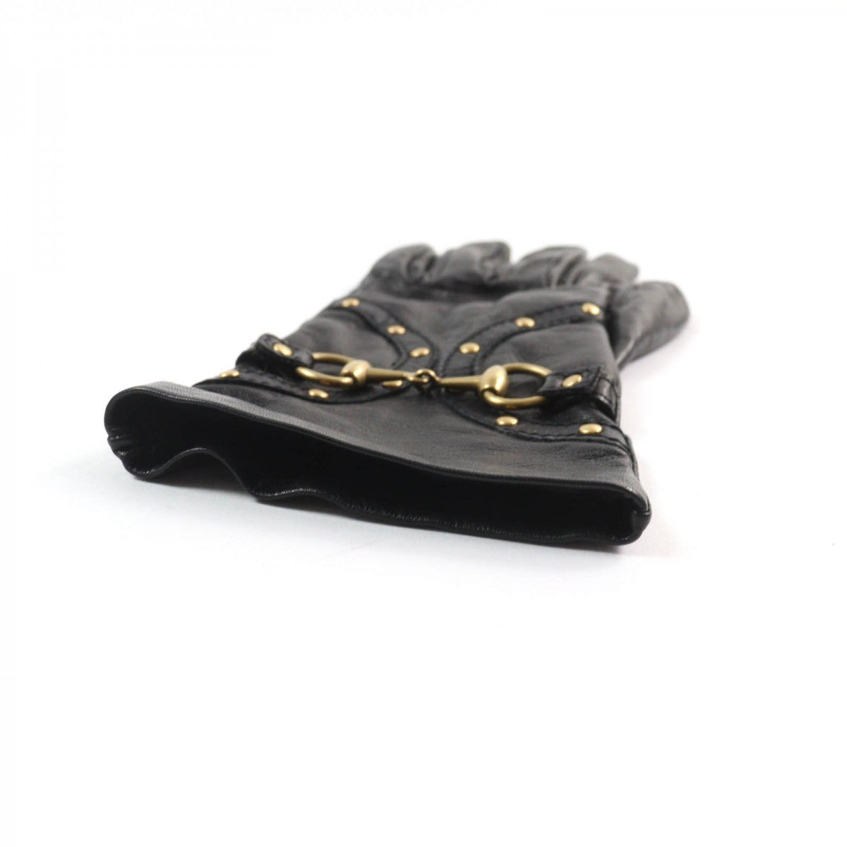 GUCCI gloves leather black 7.5