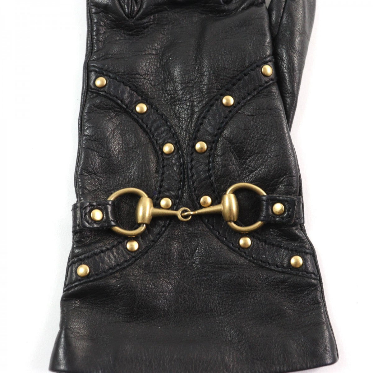 GUCCI gloves leather black 7.5
