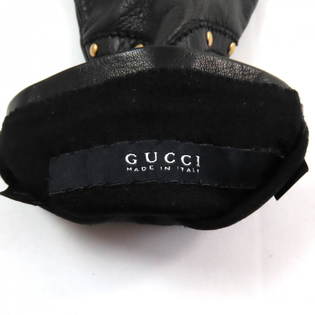 GUCCI gloves leather black 7.5