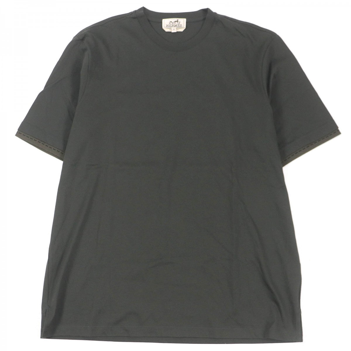 HERMES Short sleeve T-shirt cotton khaki M