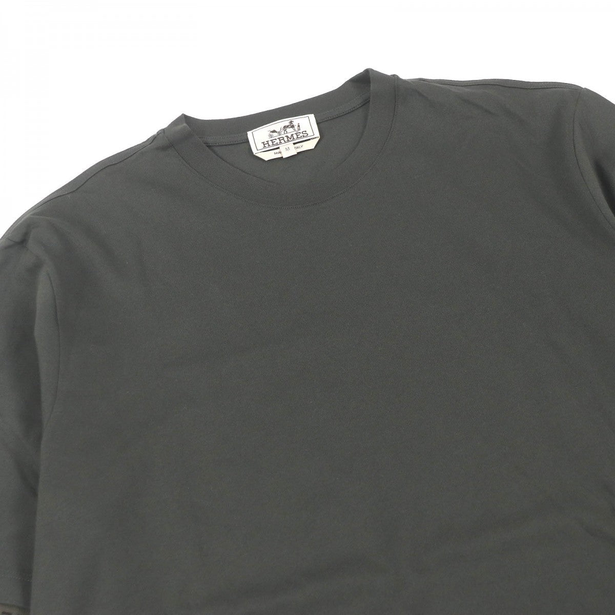 HERMES Short sleeve T-shirt cotton khaki M