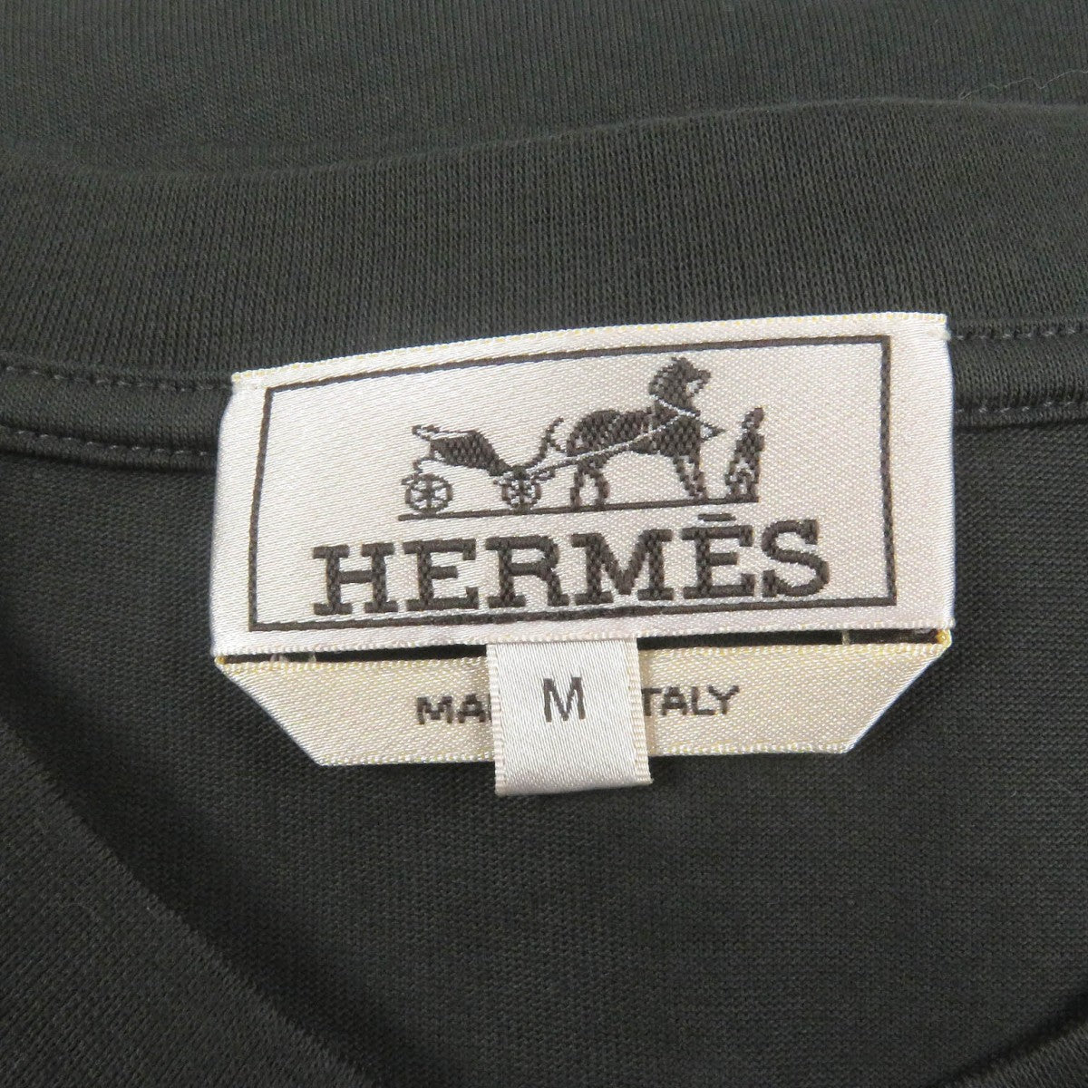 HERMES Short sleeve T-shirt cotton khaki M