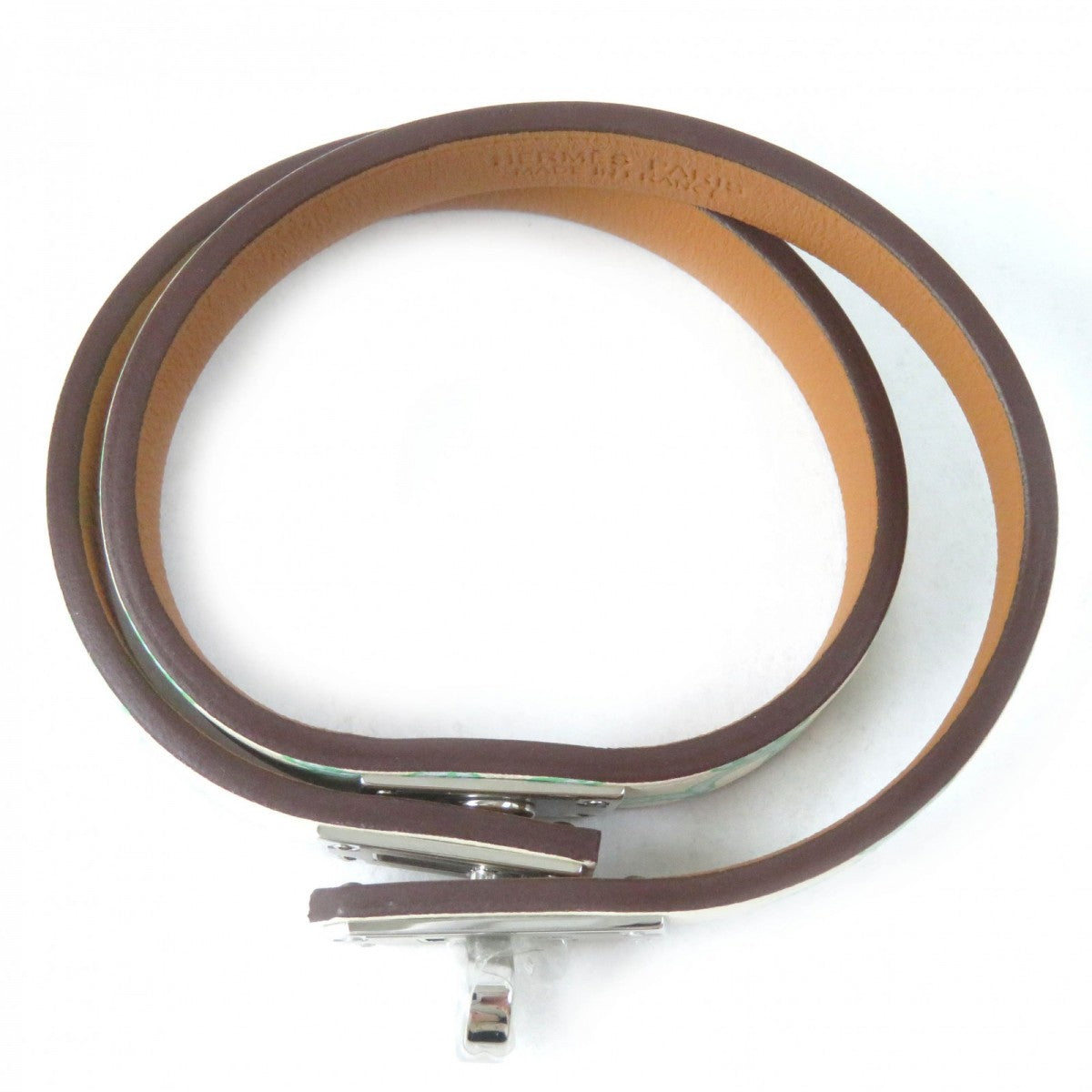 HERMES bracelet Main: Vaux Swift Green Ivory Mini kelly Doubletour Lucky Daisy Women Used