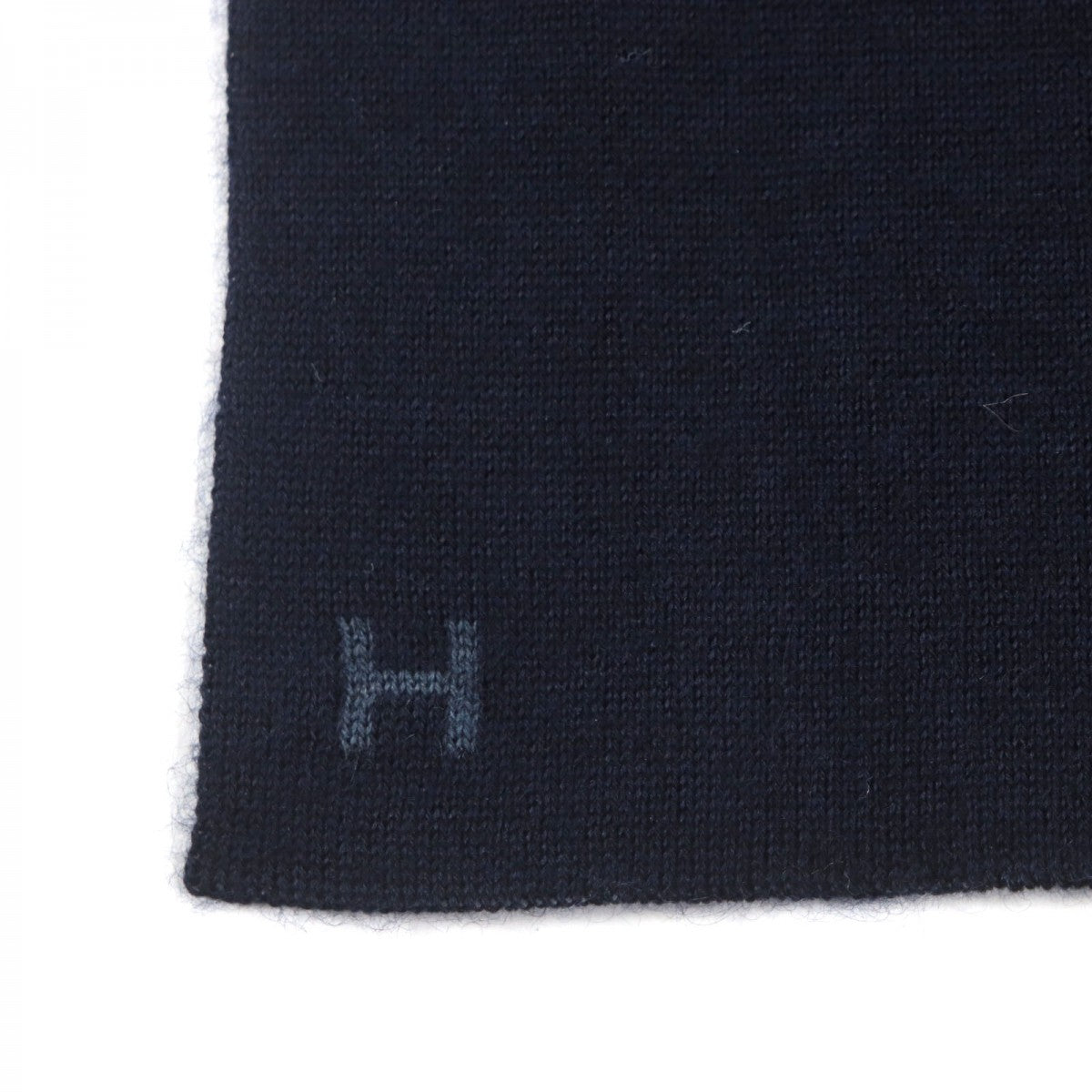 HERMES Scarf 733631T Main: 70% cashmere, Main: 30% silk MARINE ARDOISE Allertour mens Used
