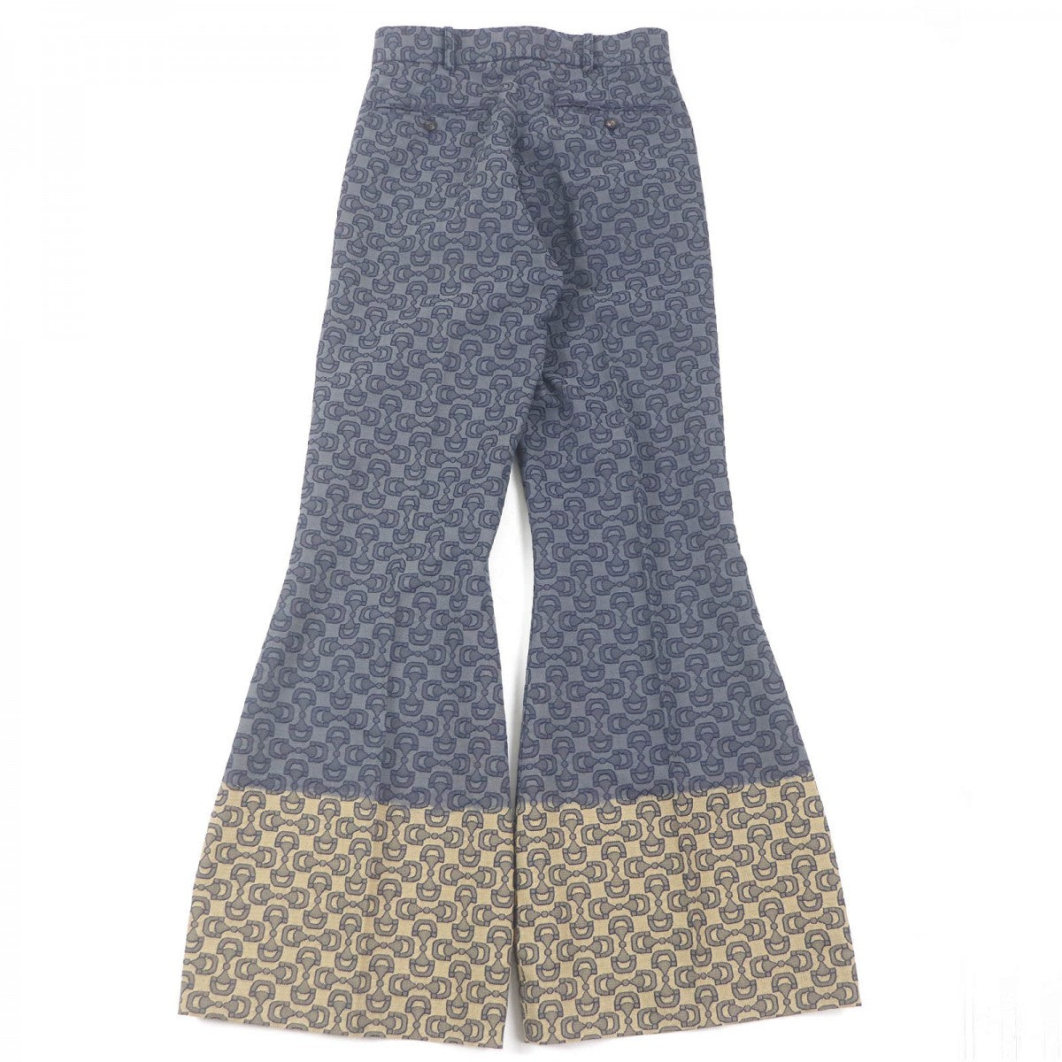 GUCCI Pants cotton Blue beige 48