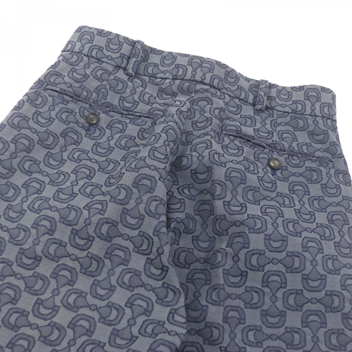 GUCCI Pants cotton Blue beige 48