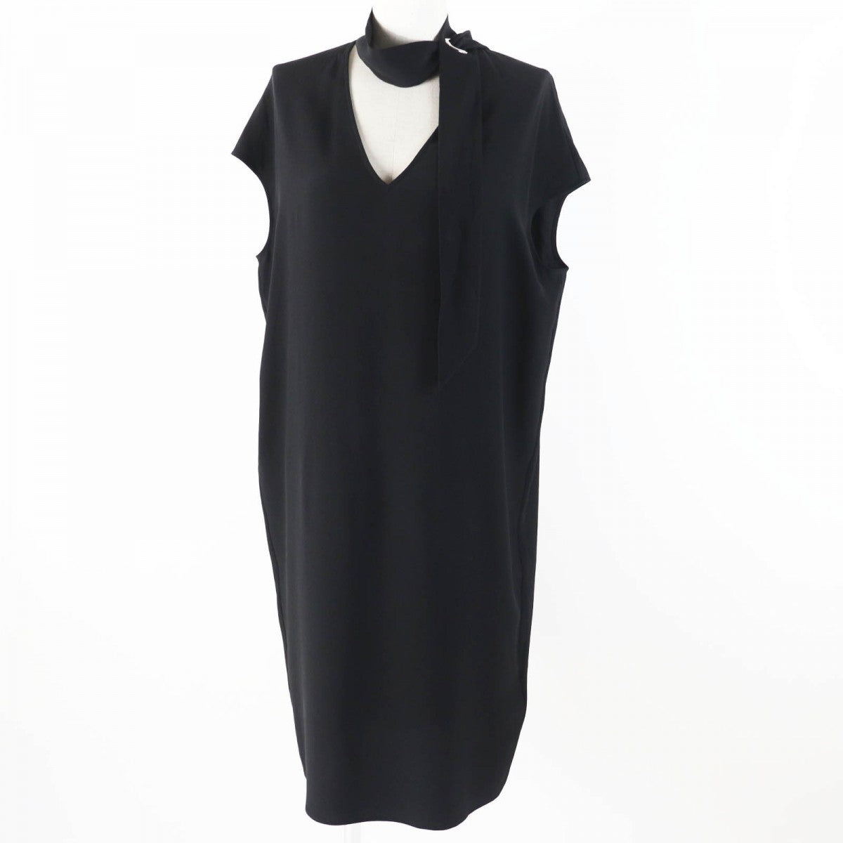 HERMES one piece 2E0532D0 silk black 34