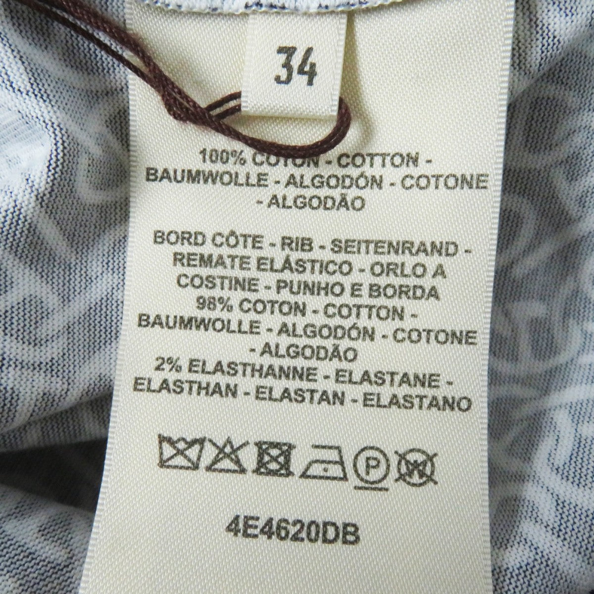 HERMES Short sleeve T-shirt 4E4620DB cotton Black White Naoussa Chaine Micro Naoussa Chaine 34