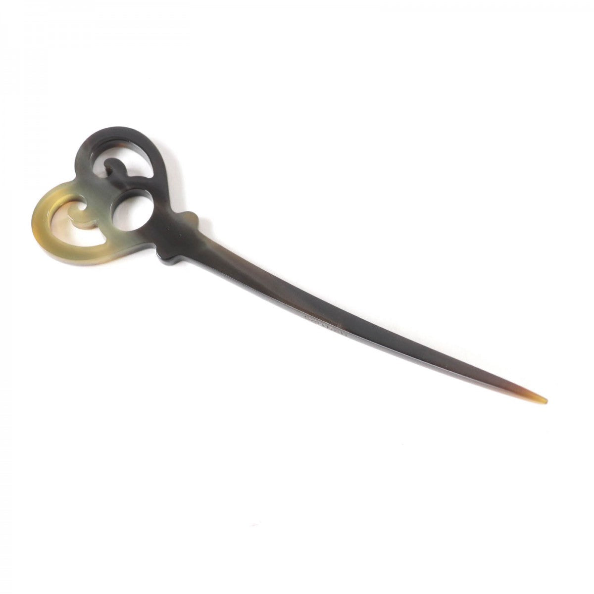 HERMES hair accessory Main: Buffalo horn Brown type Women Used