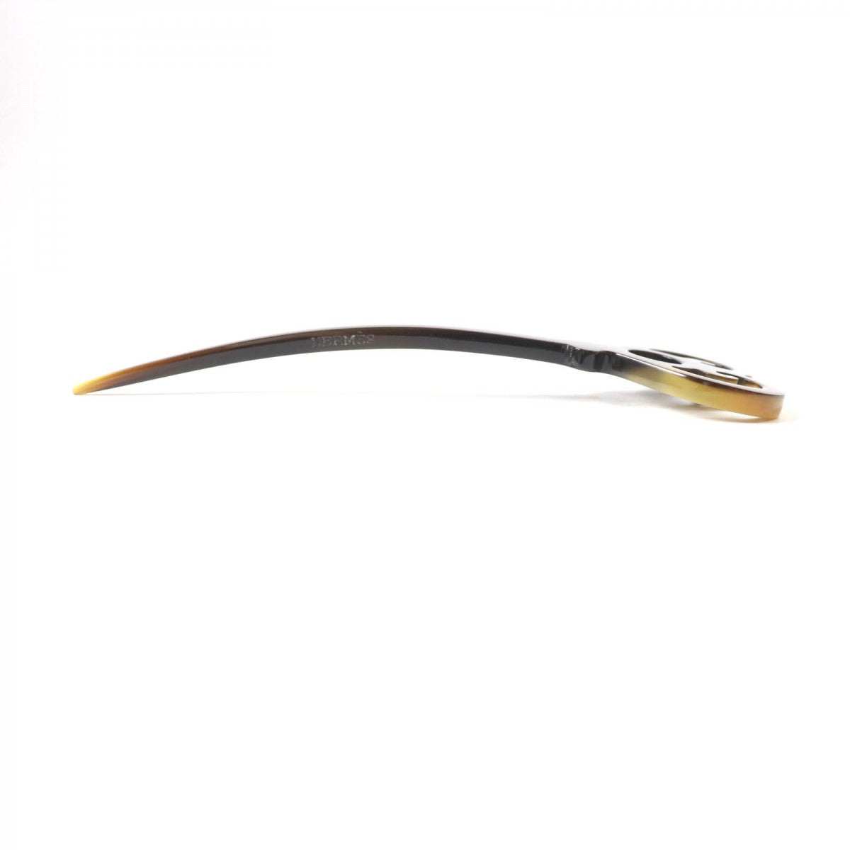 HERMES hair accessory Main: Buffalo horn Brown type Women Used