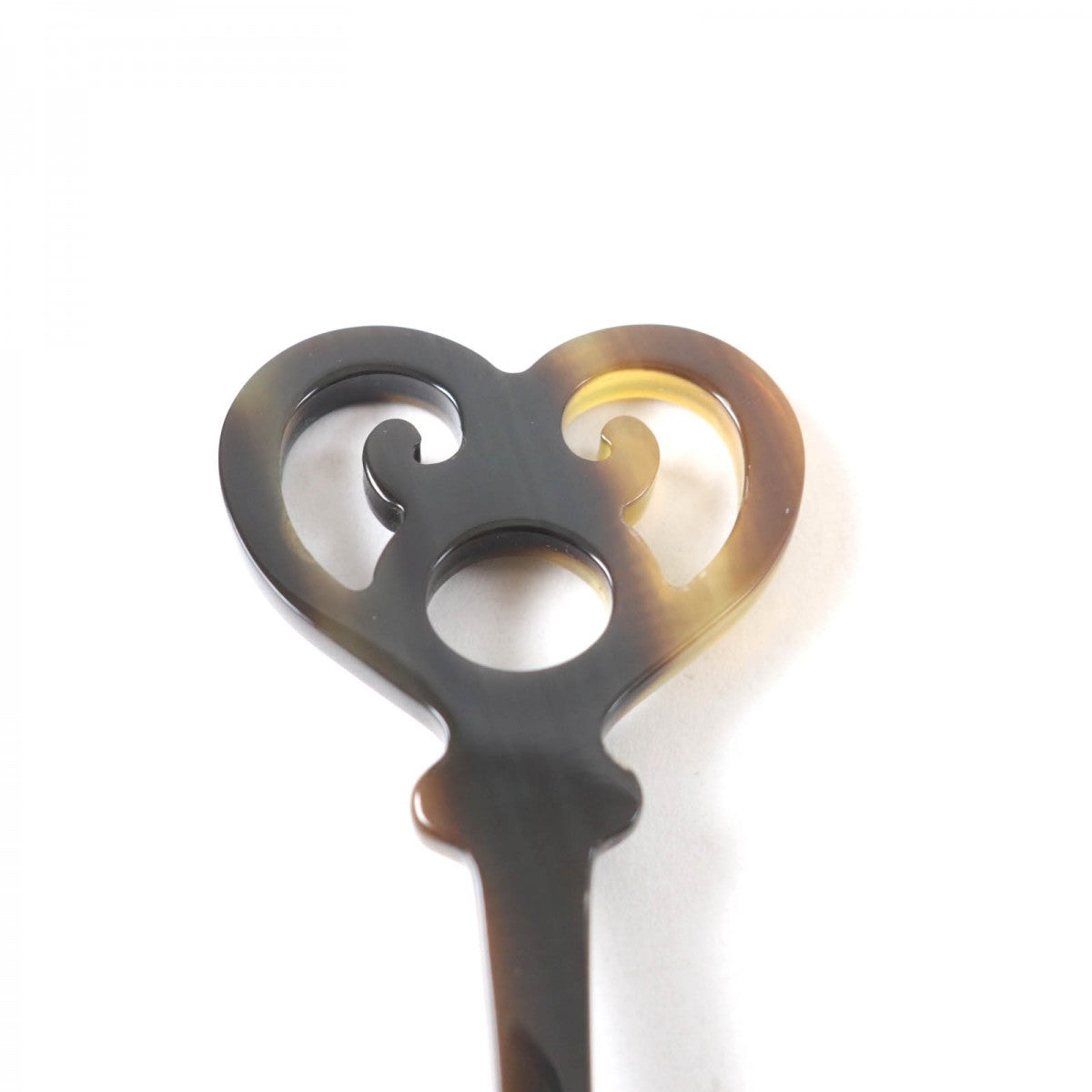 HERMES hair accessory Main: Buffalo horn Brown type Women Used