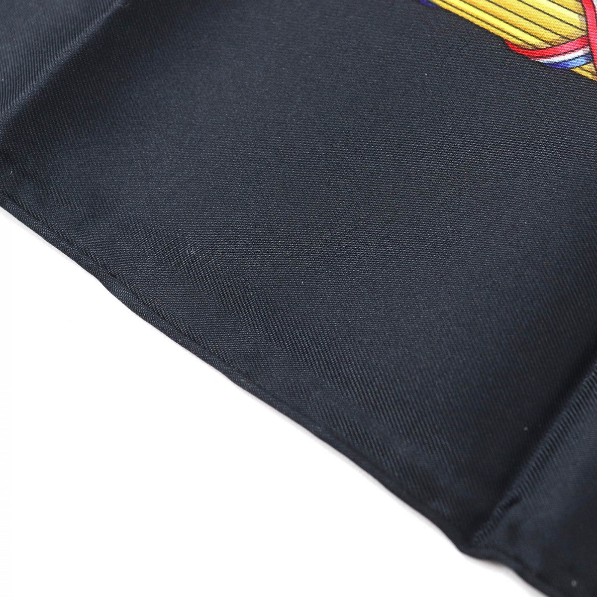 HERMES scarf Main: 100% silk black red multicolor 1789 LIBERTE EGALITE FRATERNITE REPUBLIQUE FRANCAISE 1789 Commemorating the French Revolution Women Used