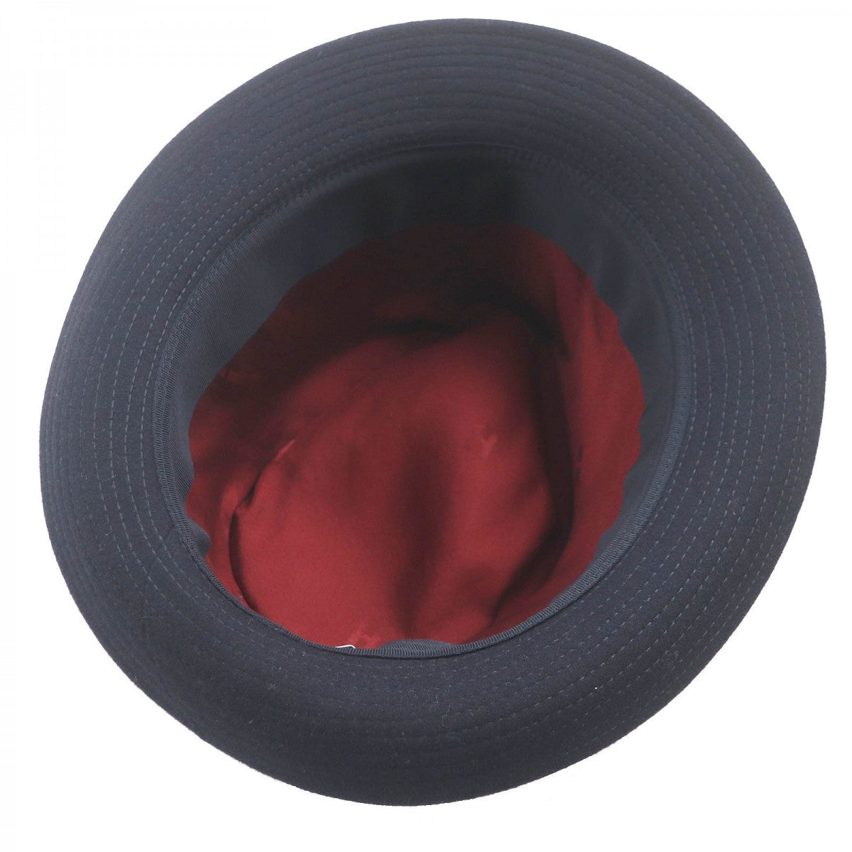 HERMES hat Outer: 100% cashmere, Lining: 35% silk, Lining: 65% rayon, Part: 60% rayon, Part: 40% cotton Navy mens 57 Used