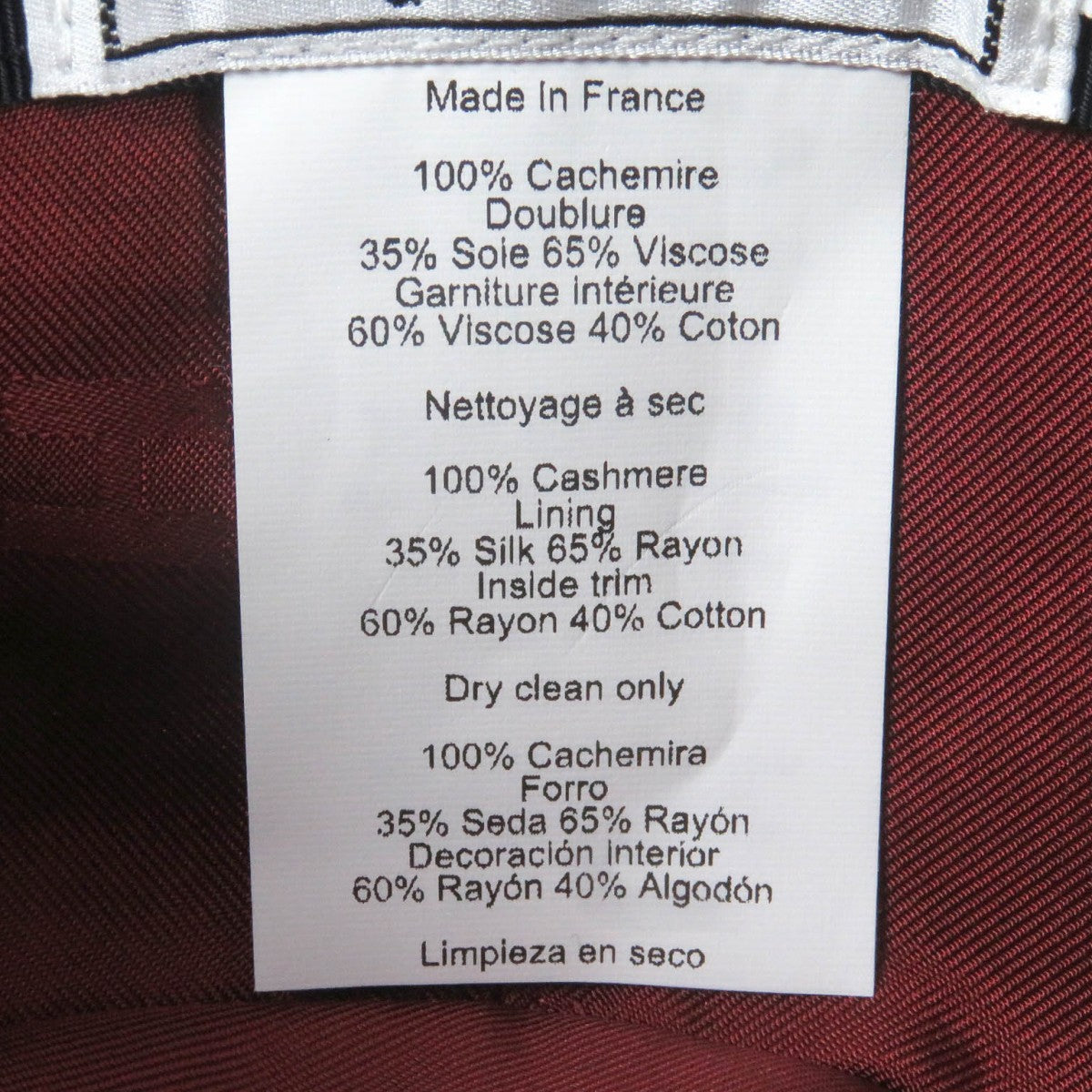 HERMES hat Outer: 100% cashmere, Lining: 35% silk, Lining: 65% rayon, Part: 60% rayon, Part: 40% cotton Navy mens 57 Used