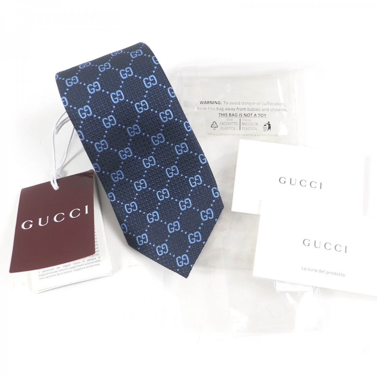 GUCCI tie 790227 silk Navy