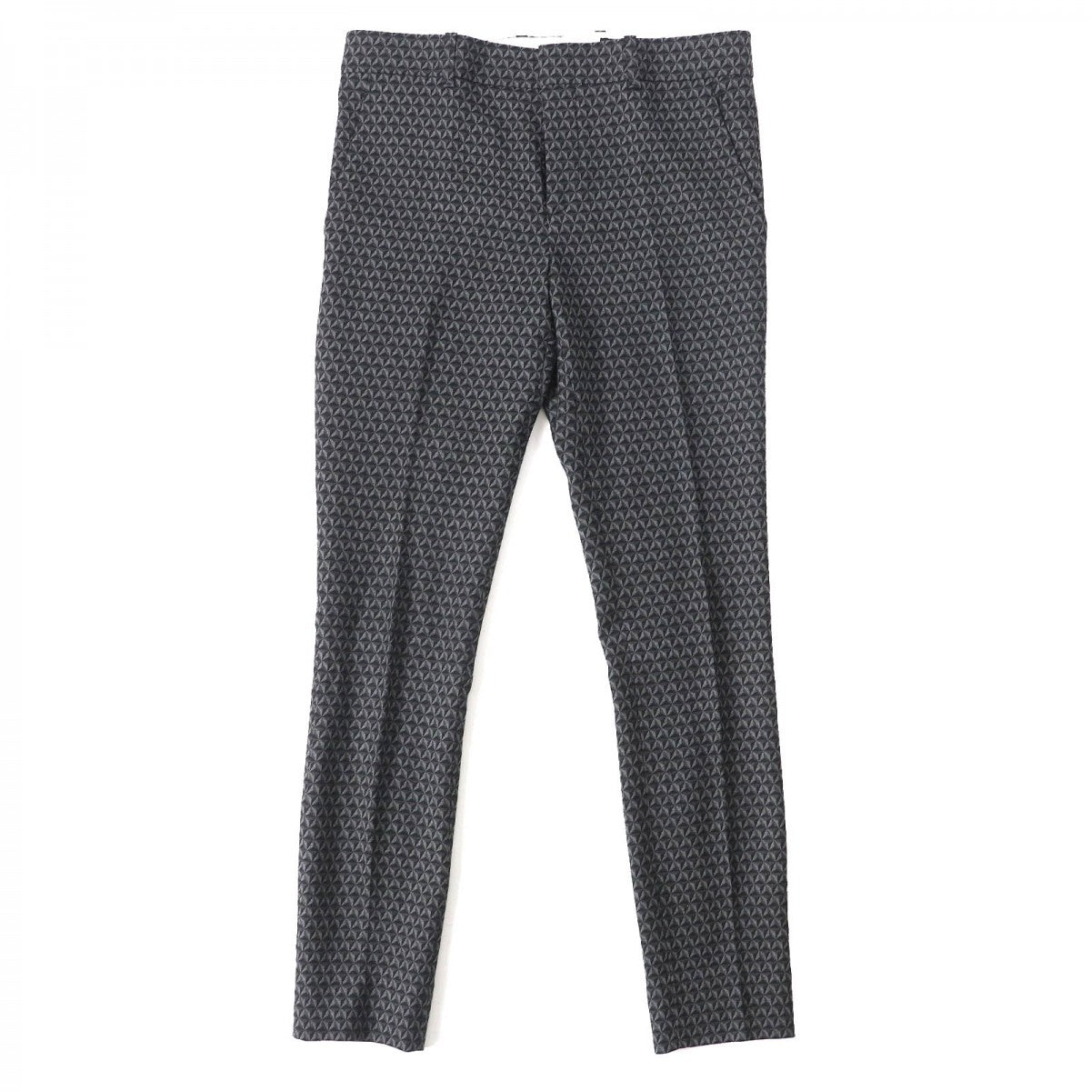 GUCCI Pants 367794 Outer: 55% wool, Outer: 44% rayon, Outer: 1% polyurethane, Lining: 67% rayon, Lining: 33% polyester Black Grey Women 38 Used