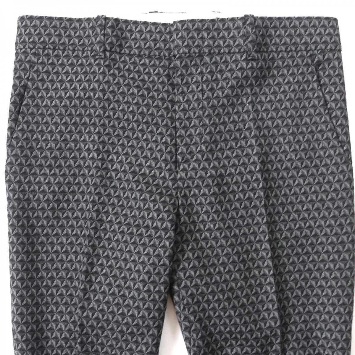 GUCCI Pants 367794 Outer: 55% wool, Outer: 44% rayon, Outer: 1% polyurethane, Lining: 67% rayon, Lining: 33% polyester Black Grey Women 38 Used