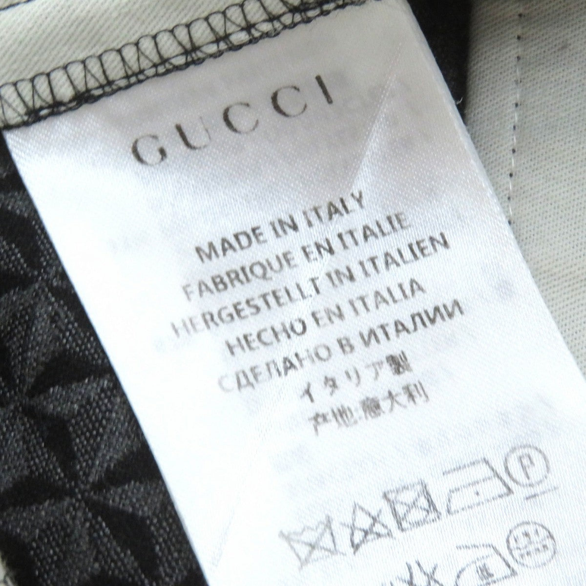 GUCCI Pants 367794 Outer: 55% wool, Outer: 44% rayon, Outer: 1% polyurethane, Lining: 67% rayon, Lining: 33% polyester Black Grey Women 38 Used