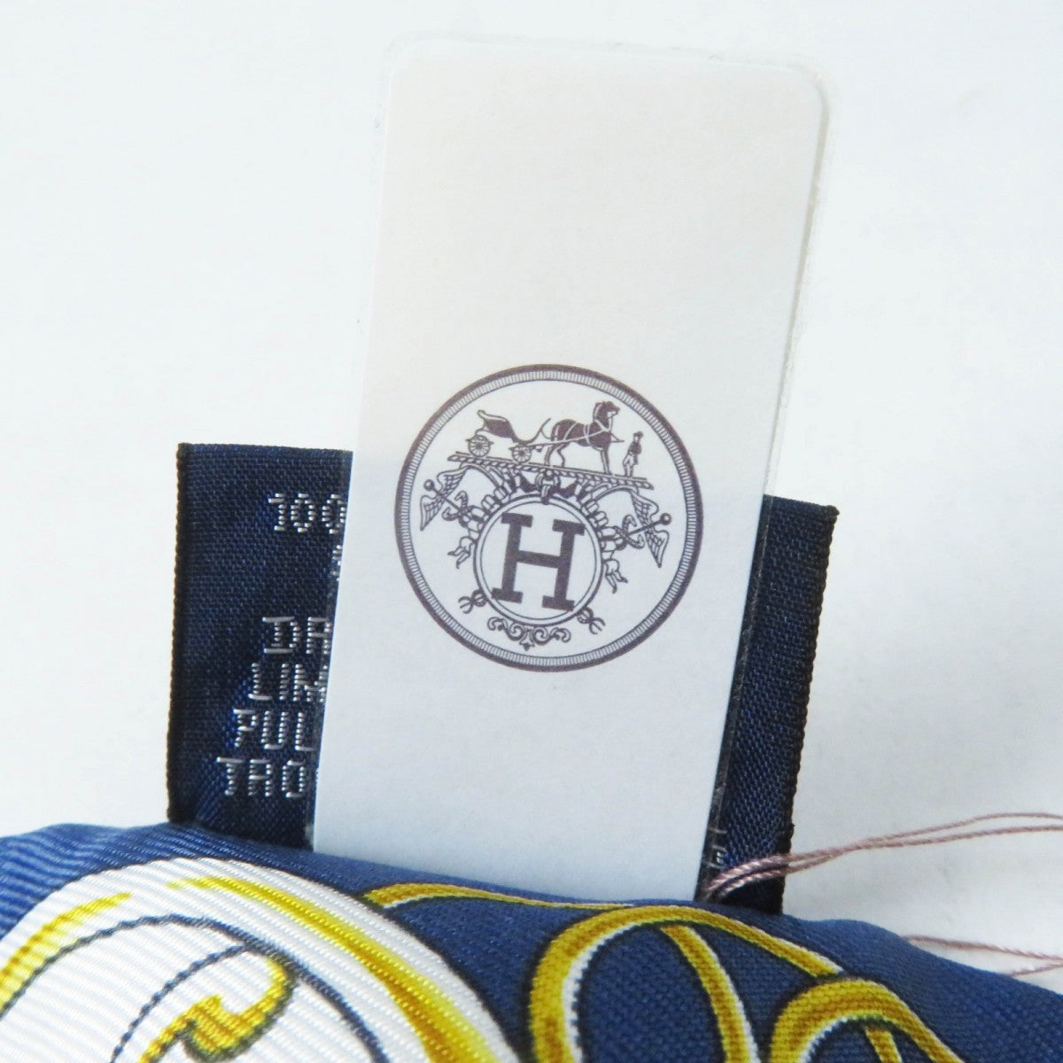HERMES scarf Main: 100% silk Marine/Black/Gold Twilly Lift Profile Lift Profile Women Used