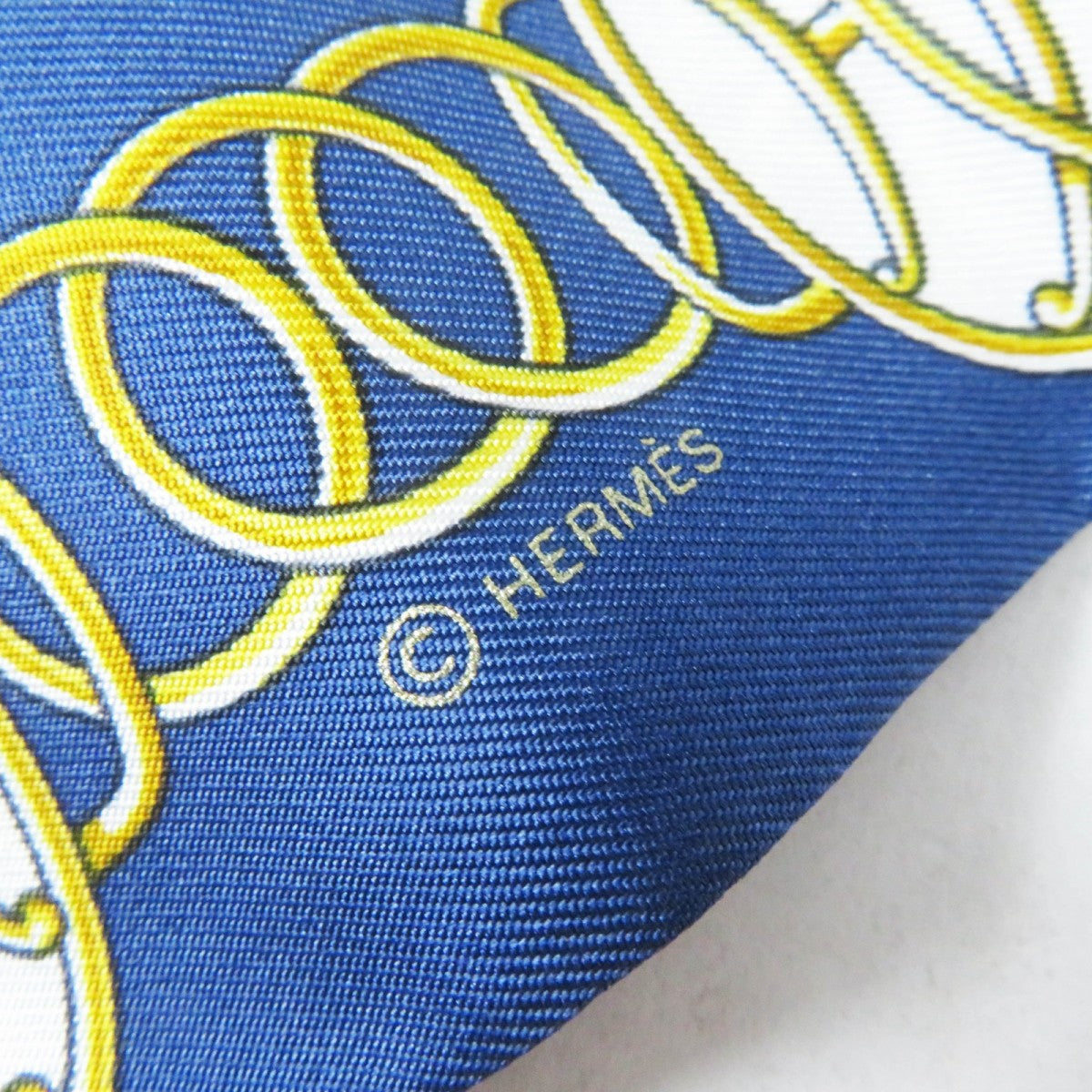 HERMES scarf Main: 100% silk Marine/Black/Gold Twilly Lift Profile Lift Profile Women Used
