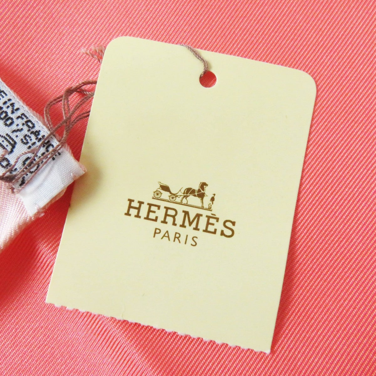 HERMES scarf Main: 100% silk ROSE PALE FRAMBOISE IVOIRE Carre90 SWING 2 Women Used