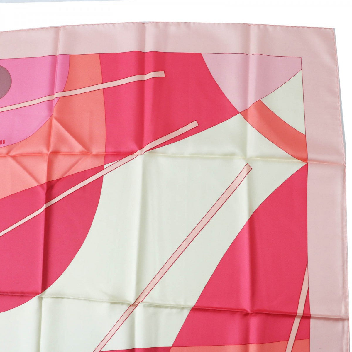 HERMES scarf Main: 100% silk ROSE PALE FRAMBOISE IVOIRE Carre90 SWING 2 Women Used