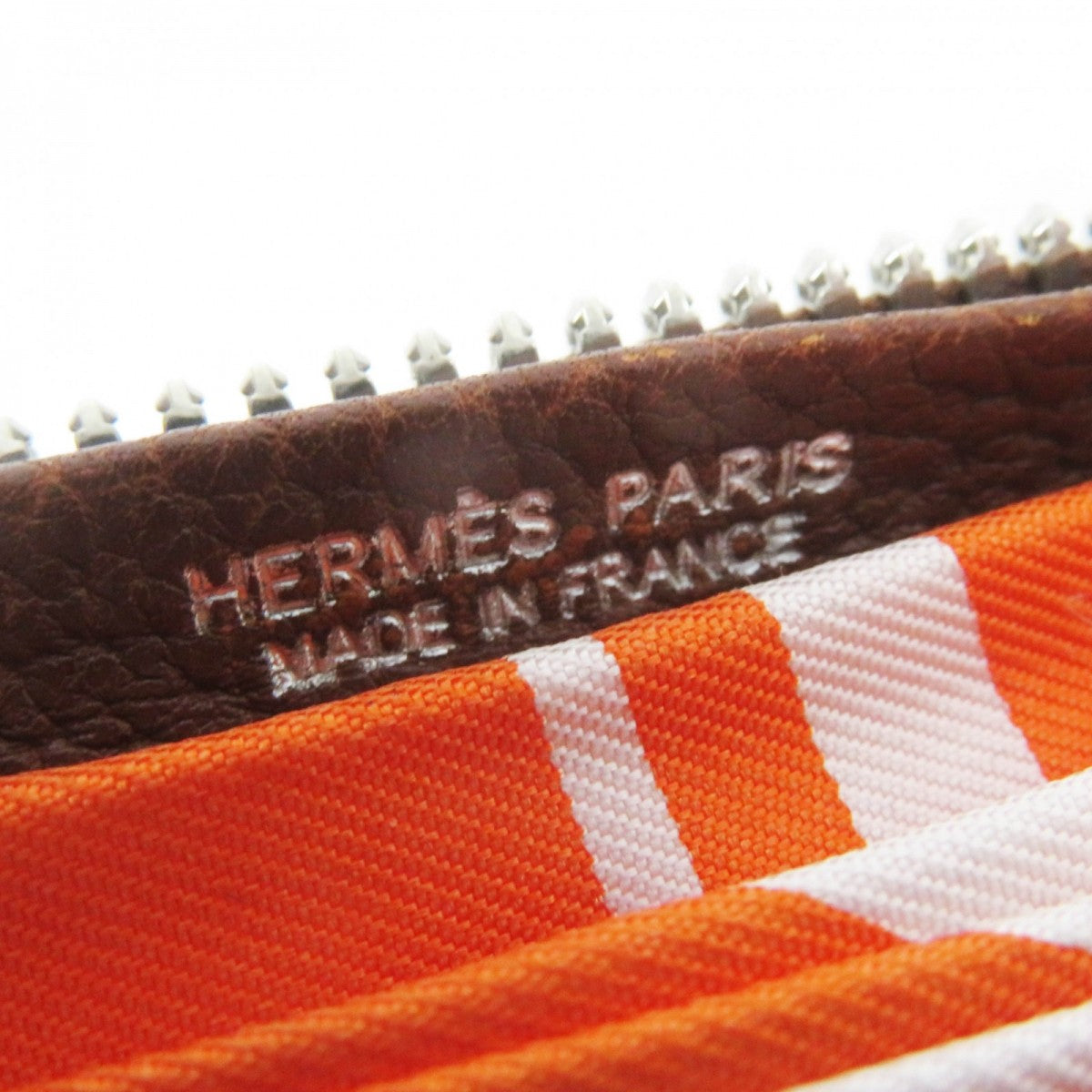 HERMES Eco bag Main: Buffle Skipper, Main: Silk Brown orange Silky pop Women Used