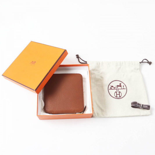 HERMES Eco bag Main: Buffle Skipper, Main: Silk Brown orange Silky pop Women Used
