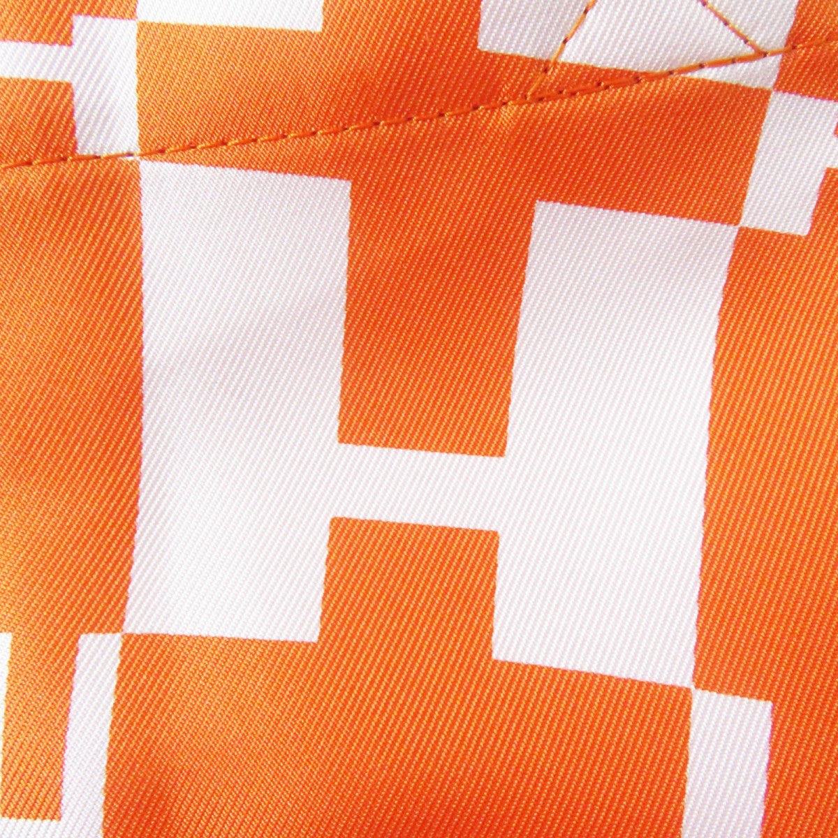 HERMES Eco bag Main: Buffle Skipper, Main: Silk Brown orange Silky pop Women Used