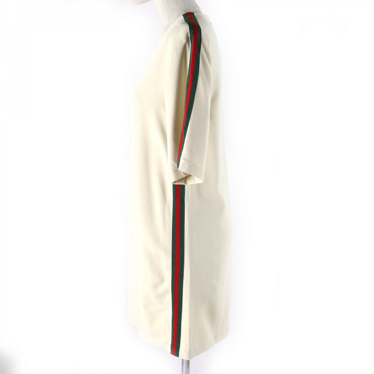 GUCCI one piece 528977 Outer: 97% rayon, Outer: 3% polyurethane, Part: 65% rayon, Part: 35% cotton Ivory Green Red Women 36 Used