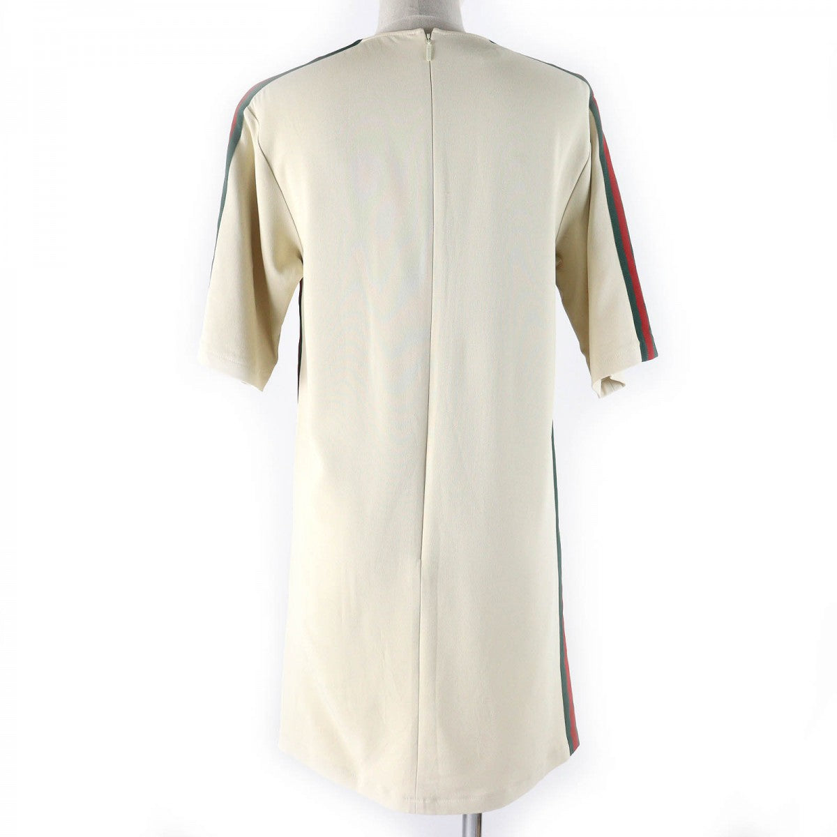 GUCCI one piece 528977 Outer: 97% rayon, Outer: 3% polyurethane, Part: 65% rayon, Part: 35% cotton Ivory Green Red Women 36 Used