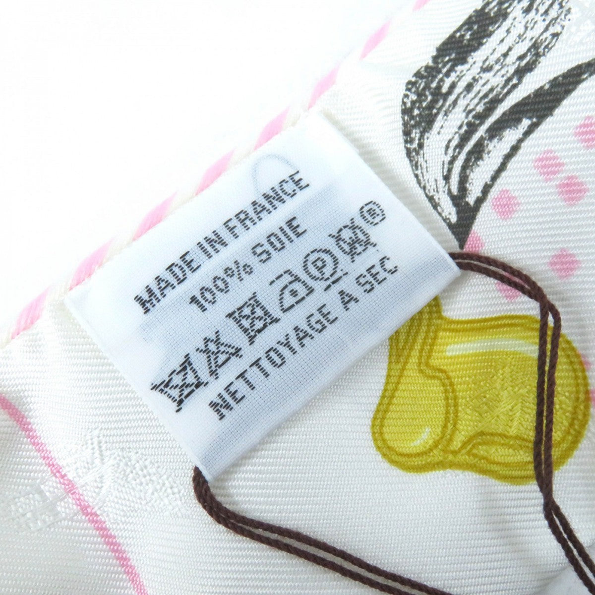 HERMES scarf Main: 100% silk, - White pink Twilly Garde Robe Pop Garde Robe Pop Women Used